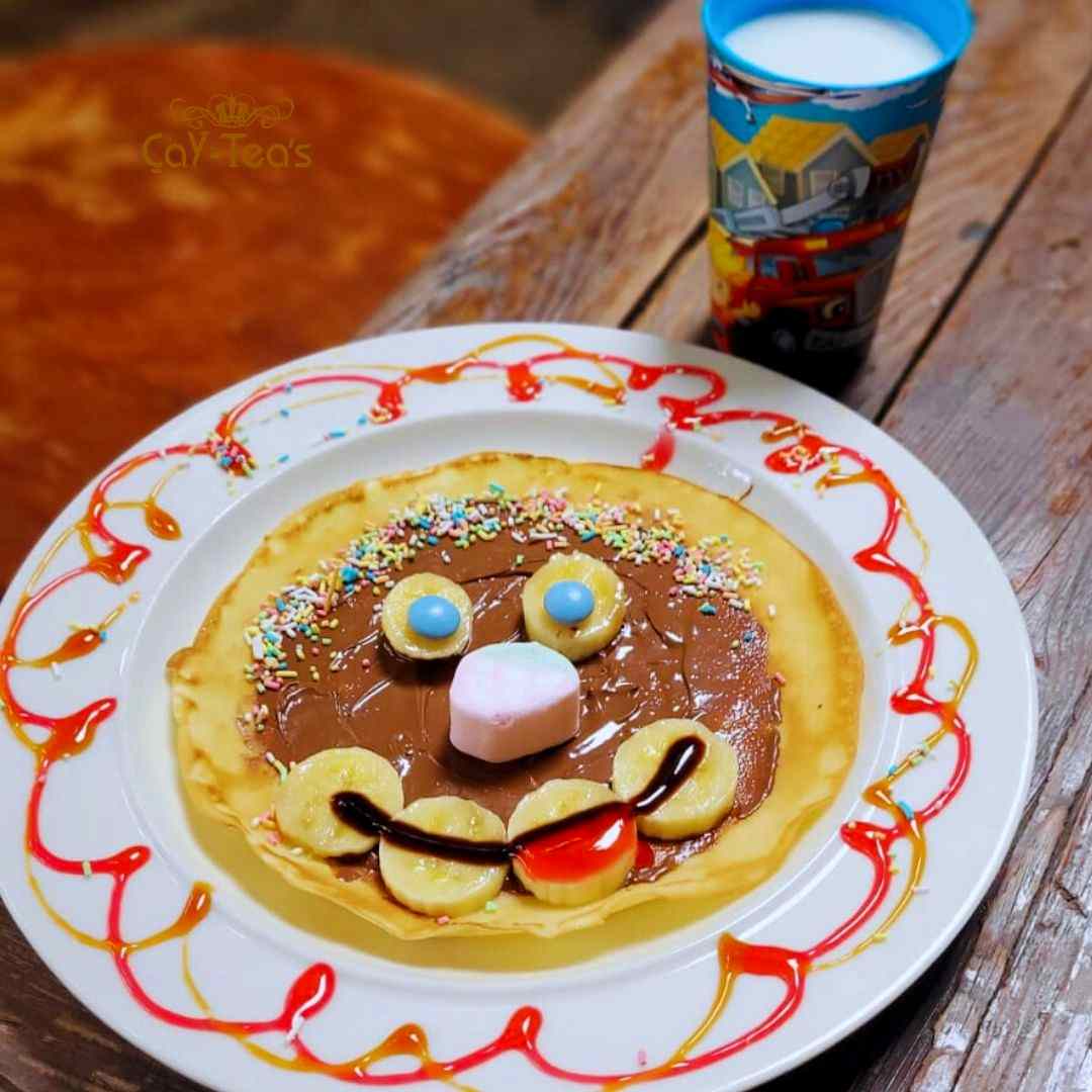 Smiley Pancake Face Blue